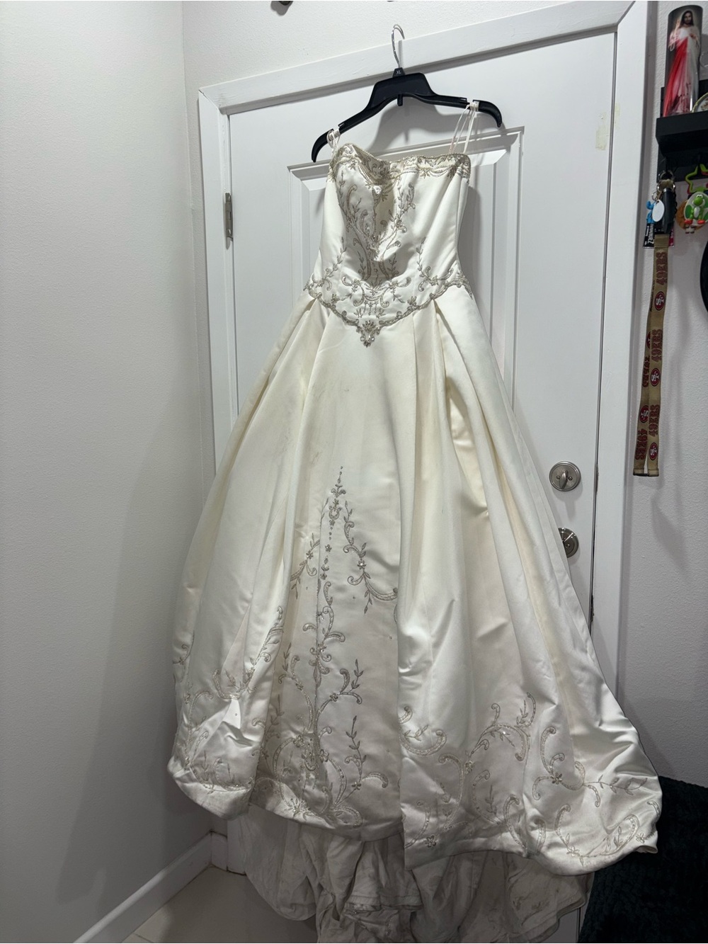 Jasmine Ivory Embroidered Strapless Ball Gown